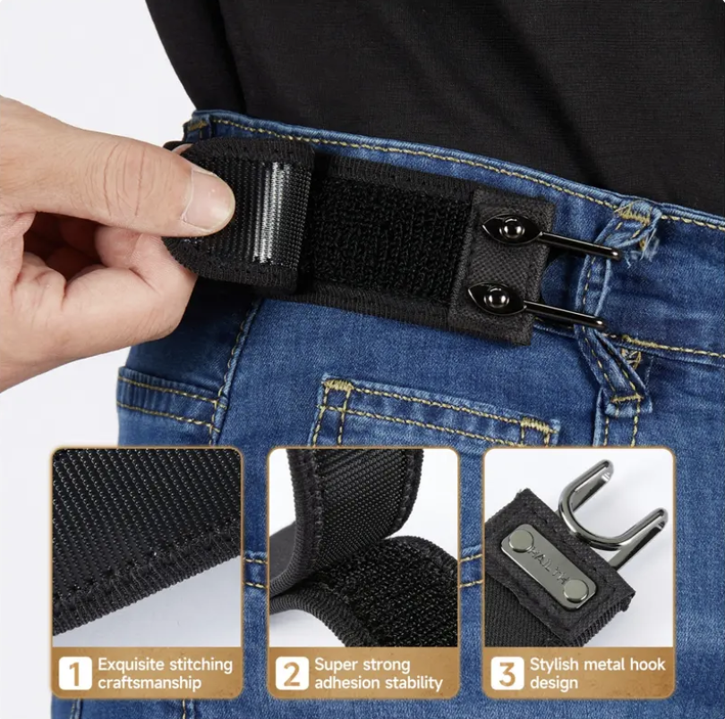 Tactical Rove™ Metal Hook Elastic Belt (Unisex) - Patented No - Buckle Invisible Design | Soft Adjustable Side