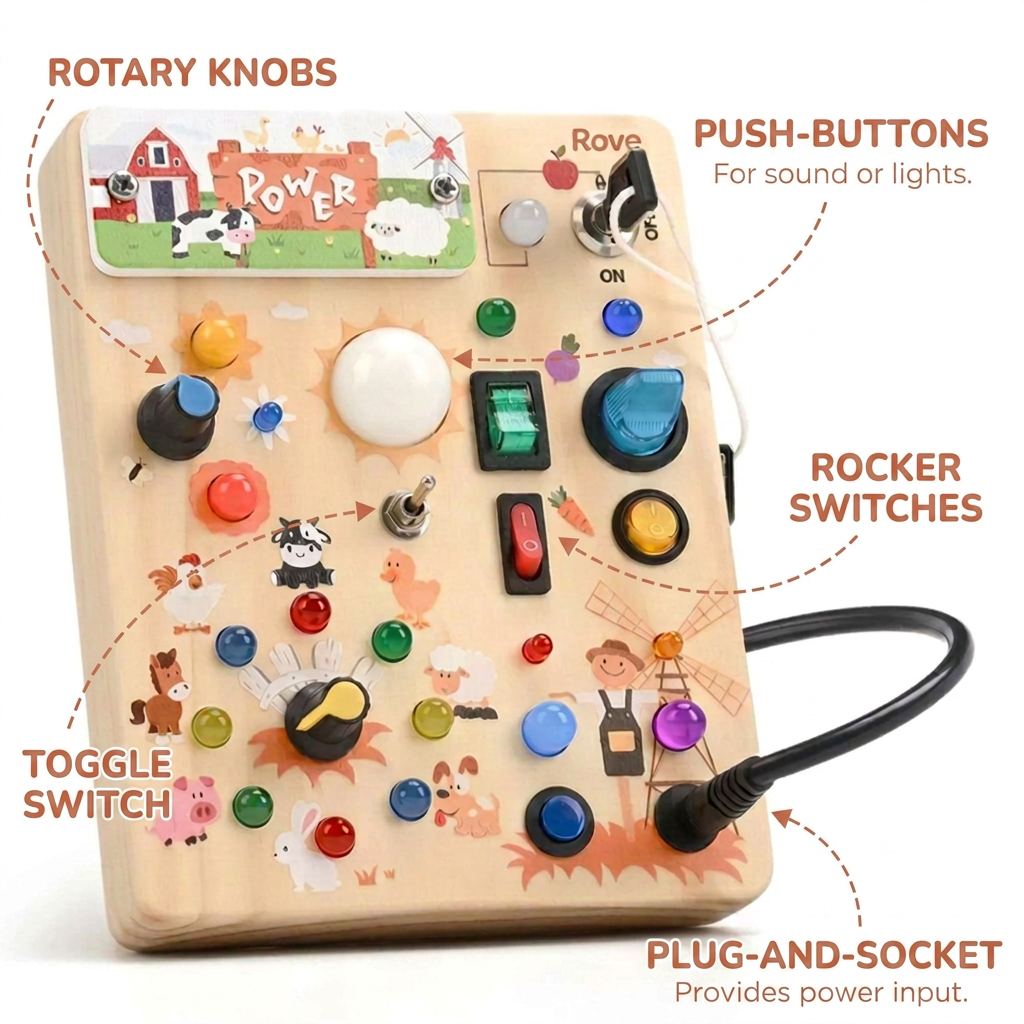 Rove Sensory Busy Board for Toddlers